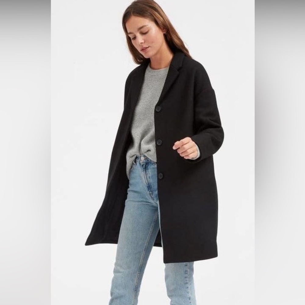 Everlane Black Cocoon Coat NWOT